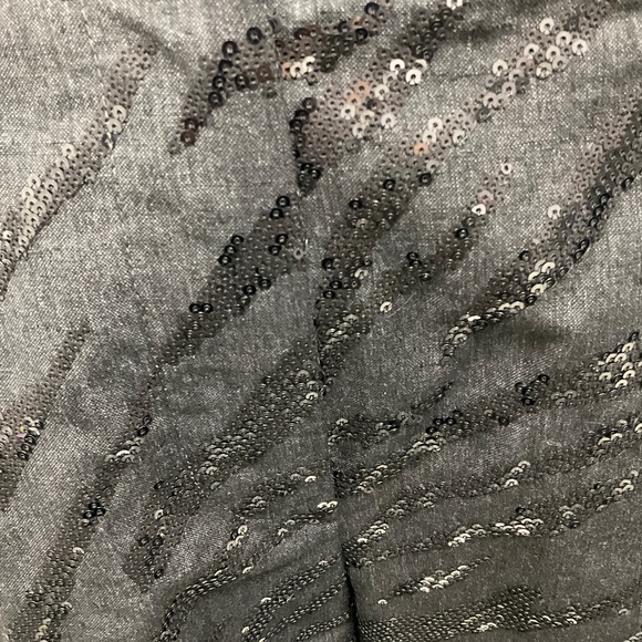 BRUNELLO CUCINELLI CHARCOAL GREY SEQUINED WOOL PANTS - Picture 6 of 6